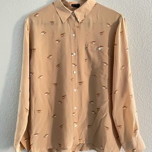 Club Monaco silk button blouse